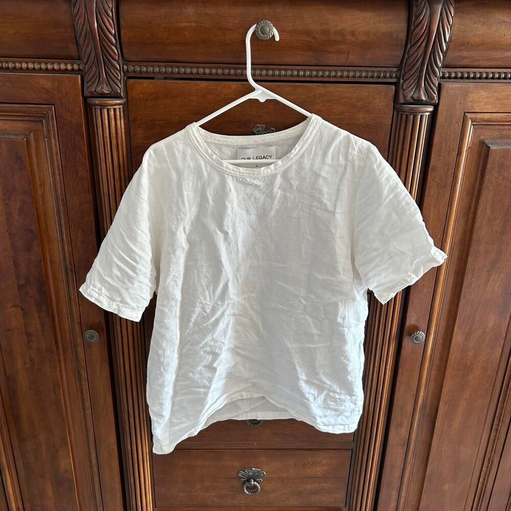 Our-legacy Men's White and Cream Shirt